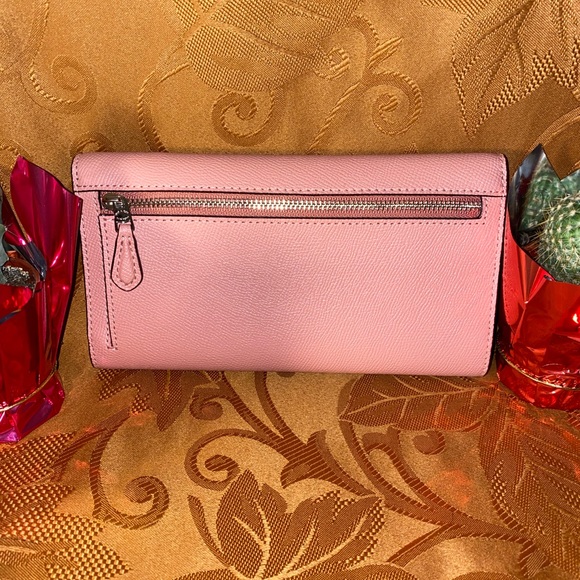 🆕 AUTHENTIC COACH TRIFOLD WALLET SV/LIGHT BLUSH - Picture 8 of 8